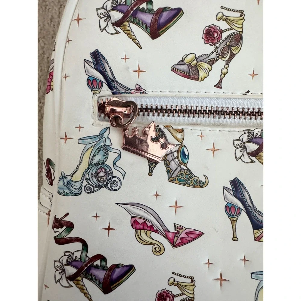 Disney Loungefly EXCLUSIVE Princess Runway Shoe Mini Backpack Rose Gold Hardware